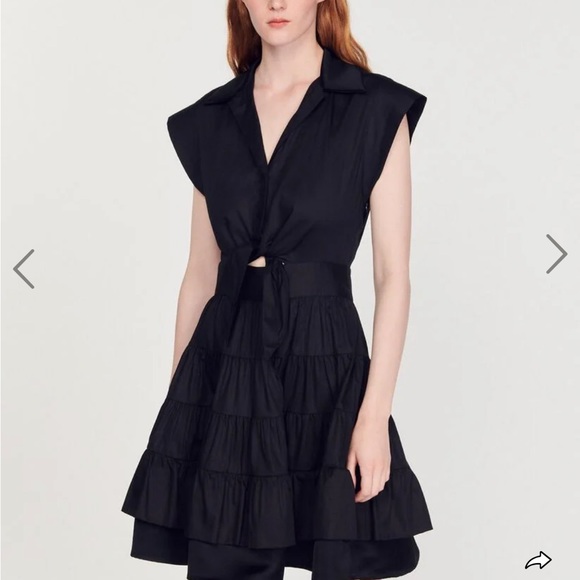 Sandro classic black dress Size 34 - Picture 1 of 9